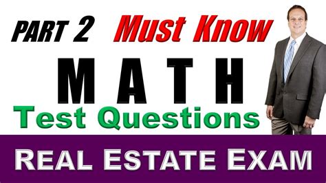 is the math in real estate test hard|real estate exam questions.